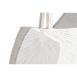 DKD Home Decor Balines Decoracion Pared 2 x 91 x 59 cm Gris Blanco Hojas MDF