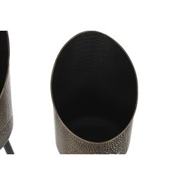 DKD Home Decor Macetero Vintage Cobrizo Negro Metal Set de 2 Piezas 26 x 70 x 26 cm