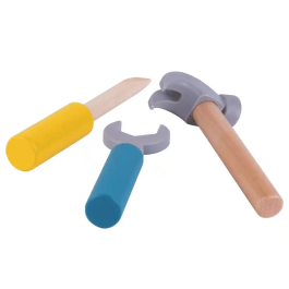 Imaginovo Maletín de Herramientas Infantil de Madera para +3 Años, 18 Piezas, 21.4x13.2x11cm