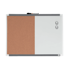 Pizarra Doble Uso Nobo (Blanca Magnetica + Corcho) 58,5X43 Cm Colores Surtidos