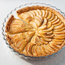 Ô Cuisine Molde Tarta Redondo Ondulado Ocuisine Vidrio Boro 28x28x4 cm | Apto Horno Microondas Congelador Lavavajillas | Resistente 300°C