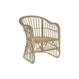 DKD Home Decor Sillón Balinés Ratán Marrón Claro 72 x 83 x 62 cm Hecho a Mano