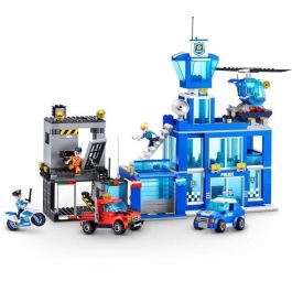 Zuru Max Build Set Construcción Estación de Bomberos y Policía, 976 Piezas, Vehículos y Accesorios, Modelos Surtidos