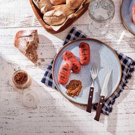 Tramontina Juego para Asado Tradicional 12 Piezas Acero Inoxidable Mangos Madera Oscura