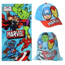 Cerdá Set de Toalla Capa Saquito Avengers, 70 x 140 cm, Multicolor