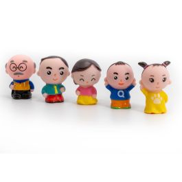 Tachan Set de Marionetas de Baño Familia con 5 Figuras para Niños +3 Años