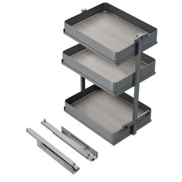 Emuca Carro extraíble Harmony con cierre suave, Módulo ancho 400mm alto 800mm, Acero y Madera, Gris antracita Precio: 163.50000007. SKU: B17ZHZY8C8