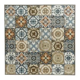 Silla Bistro metálica/mosaico marrón para exterior 45x38x90cm