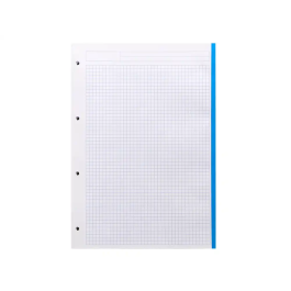 Liderpapel Recambio A4 100 Hojas 100gr Cuadro 5mm 4 Taladros Bandas 5 Colores