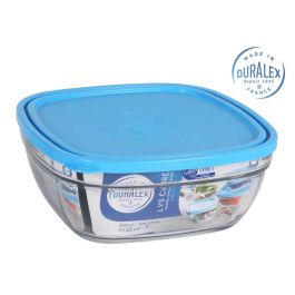 Duralex Fiambrera cuadrada 23x23x9 cm, tapa azul, 3000cc, Freshbox (4 Unidades) Precio: 32.49999984. SKU: S2212858