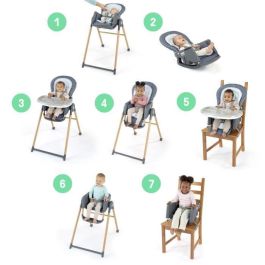 Ingenuity ING0074451168695 - Trona Evolutiva 7 en 1 Hamaca, Asiento Elevador, Silla Bebé hasta 5 años con Posicionador - Chambray Ingenuity ING0074451168695 - Trona Evolutiva 7 en 1 Hamaca, Asiento Elevador, Silla Bebé hasta 5 años con Posicionador - Chambray