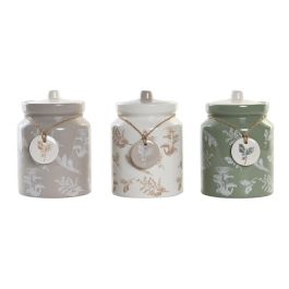 DKD Home Decor Bote Alpino de Dolomita Marrón Blanco Verde 1 L 12x12x16 cm Apto para Microondas y Lavavajillas (3 Unidades) Precio: 24.50000014. SKU: S3041105