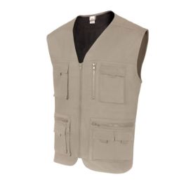 Velilla 105901 Chaleco Multibolsillos Técnico Carpintero Beige S-3XL - Poliéster/Algodón, 9 Bolsillos, Cremallera Precio: 16.89000038. SKU: B12JPYS8ER