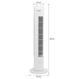 Oceanic OCEAVC78CMW3 Ventilador de Columna 45W - 78 cm Altura - 3 Velocidades - Función Oscilante - Blanco