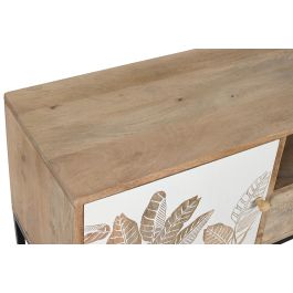 DKD Home Decor Mueble TV Tropical Blanco Natural 50 x 140 x 40 cm
