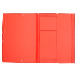 Carpeta Liderpapel Gomas Plastico Folio Solapas Color Rojo