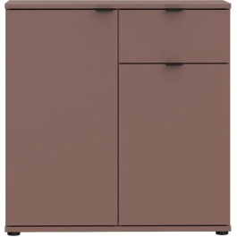GANYMEDE Cómoda GNM K222LU72, 2 puertas, 1 cajón, Terracota, 80,1 x 34,1 x 82,3 cm