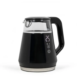 Livoo Hervidor Eléctrico Digital DOD212N, Negro, 1 Litro, 1100 W, Base Giratoria 360 Grados