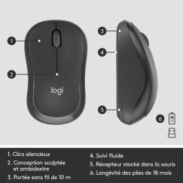 Logitech Combo Inalámbrico Silencioso MK295, Teclado y Ratón, Tecnología SilentTouch, Español