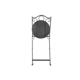 DKD Home Decor Mesa Terraza Y Jardin Blanco Negro 60 x 71 x 60 cm Set de 3