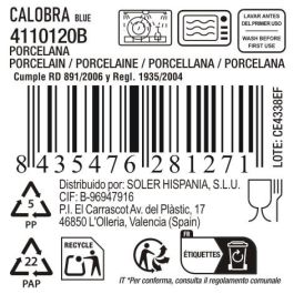 La Mediterranea Bandeja "Calobra" Azul 26.5 x 14 cm (24 Unidades)