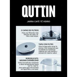 Jarra para Café o Té Boro-Ss 800 ml Quttin - Inde (8 Unidades) Jarra para Café o Té Boro-Ss 800 ml Quttin - Inde (8 Unidades)