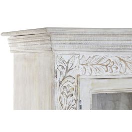 DKD Home Decor Altamira2 Vitrina Indio Blanco Mango y Cristal Decape 100 x 45 x 180 cm