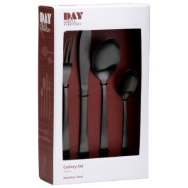 Day Cubertería 16 Piezas Mat Black Acero Inoxidable