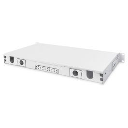 Digitus LWL Spleißbox 1HE Caja de empalmes de fibra óptica, extensible, cierre rápido, Interior, Acero