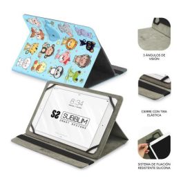 SUBBLIM Funda Universal Trendy Case Animals para Tablet 11" con Soporte y Protección, Sistema de Sujeción de Silicona