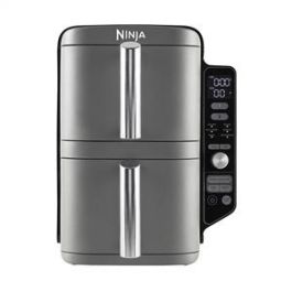 Ninja Freidora de Aire Vertical 6 en 1 MAX 9.5L, 2 Cajones, SYNC & MATCH, Apta para Pollo Entero, 55% Más Rápida, Panel Digital