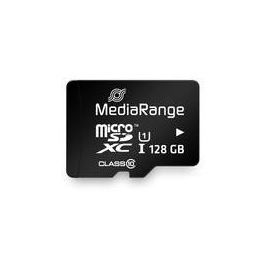 MediaRange MR945 Tarjeta MicroSDXC de 128GB, Clase 10, UHS-I, Incluye Adaptador SD