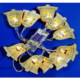 DKD Home Decor Guirnalda de Navidad Tradicional con Iluminación LED y Campanas, Marrón 150 cm para Decoración del Hogar Festiva Precio: 4.49999968. SKU: B12GTLEXED