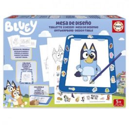 Educa Mesa de Diseño y Dibujo con Luz Bluey | Incluye 25+ Modelos para Dibujar | Niños 5-10 Años | Pilas LR03
