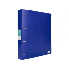 Liderpapel Carpeta 4 Anillas 40 mm Polipropileno Din A4 Azul Translucido