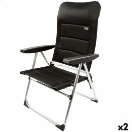 Silla de Playa Aktive Deluxe Plegable Negro 49 x 105 x 59 cm (2 Unidades) Precio: 112.50000047. SKU: B19BJ76HRV