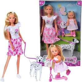 Steffi Love Muñeca Dálmata + Evi Love - 2 muñecas de 29 y 12 cm - 2 figuras Dálmatas - Patinete Evi - Edad 3 Precio: 30.89000046. SKU: B1G3FWSNQJ