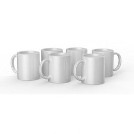 Cricut 2008942 Tazón Blanco Universal Cerámico, 6 Piezas