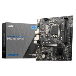 MSI PRO H610M-G Placa Base micro ATX para PC Intel H610 Socket LGA 1700, Memoria DDR5 hasta 96GB 5600MHz, M.2 SATA III