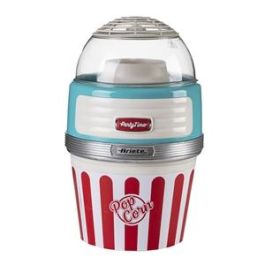 Ariete 2957/01 Máquina de Palomitas Party Time Big Popper Azul, Diseño Retro Años 50, Aperitivo Natural sin Grasas