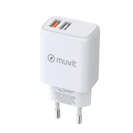muvit for change cargador de pared 2 USB 3A/18W blanco Precio: 16.59000024. SKU: B1BZ9L7QF2