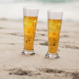 La Mediterranea Vaso Cerveza 450 ml, Alto 20 cm, Ancho 9 cm, Largo 9 cm (24 Unidades)