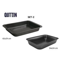 Set de 2 Bandejas Rectangulares Quttin 34x24 cm y 42x29 cm - Inde (6 Cajas) Set de 2 Bandejas Rectangulares Quttin 34x24 cm y 42x29 cm - Inde (6 Cajas)