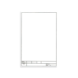 Liderpapel Papel Dibujo Lineal A4 210x297mm 150g/m2 con Cajetín para Datos