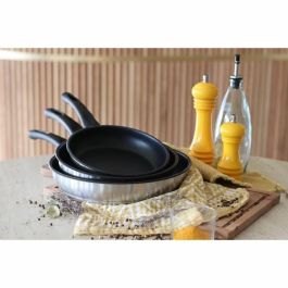 Menastyl 6020246 Sartén de Acero Inoxidable 24 cm, Apta para Inducción y Todo Tipo de Fuegos