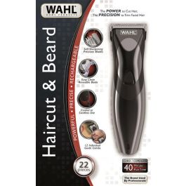 Wahl 9639-816 Cortapelos y Cortabarbas Recargable, Precisión 1.5-25mm, Cuchillas de Carbono Autoafilables, Autonomía 40 Minutos