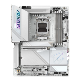 GIGABYTE Placa base X870E AORUS PRO ICE - Compatible con CPUs AMD Ryzen 9000, VRM digital de 16+2+2 fases, hasta 8000MHz DDR5 (OC), 4xM.2 + 4xPCIe 5.0, Wi-Fi 7, LAN 2.5GbE, USB 3.2 Gen 2x2 GIGABYTE Placa base X870E AORUS PRO ICE - Compatible con CPUs AMD Ryzen 9000, VRM digital de 16+2+2 fases, hasta 8000MHz DDR5 (OC), 4xM.2 + 4xPCIe 5.0, Wi-Fi 7, LAN 2.5GbE, USB 3.2 Gen 2x2