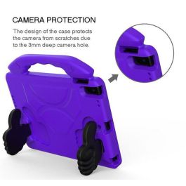 eSTUFF Funda de protección Handy a prueba de golpes para Apple iPad 9.7 (todos los modelos) niños, con soporte - Morado