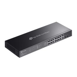 TP-Link Omada ES220GMP Switch Gestionado L2 Gigabit Ethernet 18 Puertos RJ-45 con PoE+ (250W) 2 Ranuras SFP Montaje en Rack Negro