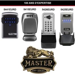 Master Lock Caja fuerte de llaves segura XL - Certificada CNPP, Combinación Programable, Construcción Zinc, Resistencia Intemperie, Ideal Airbnb - Gris/Negro
